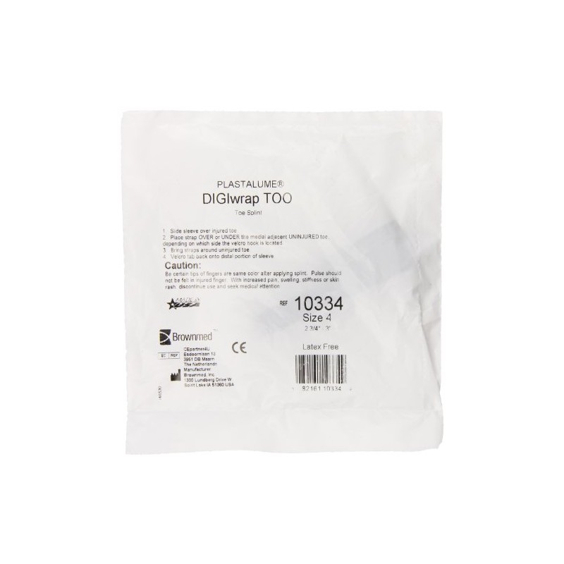 Plastalume Digiwrap Too Adjustable Toe Splint, Size 4