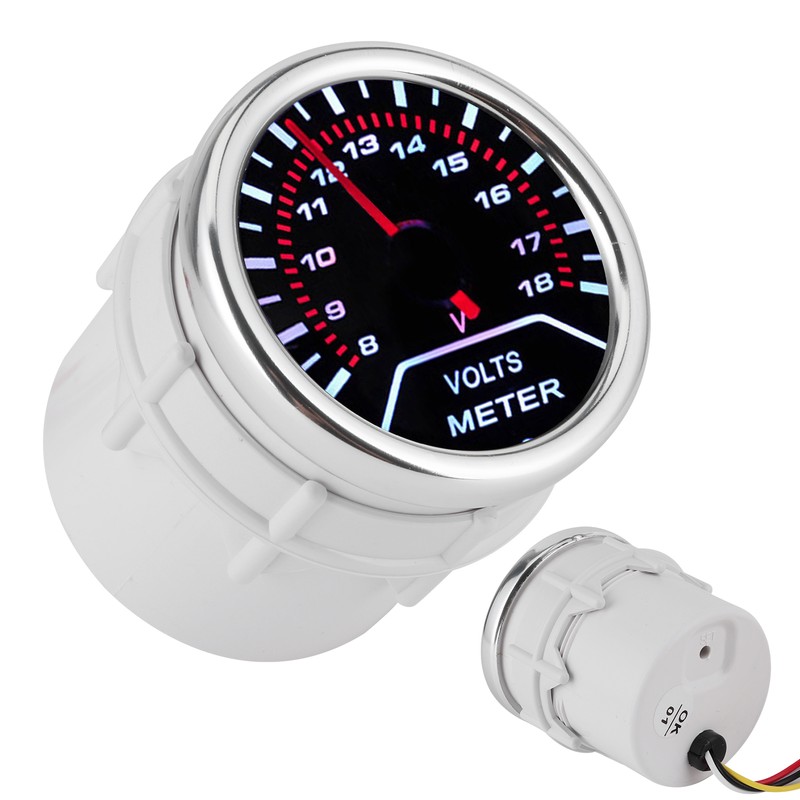 Universal Volts Meter Pointer Voltmeter Voltage Gauge 52mm Automobile Instrument