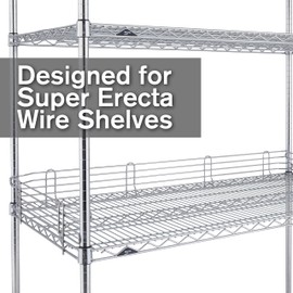 METRO L48N-4C Super Erecta 4" High Stackable Ledge for Wire Shelving, Chrome, 48"…