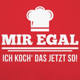 Shirtracer - Children's Apron for Boys and Girls – Mir egal ich koch das jetzt So I Gift Cooking I Hobby Chefs, 4 Red