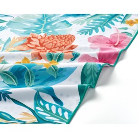 Fit-Flip XXL Beach Towel, Microfibre Bath Towel, Beach Towels, Lightweight and Quick-Drying, 100% Recycled Microfibre Towel, Beach Towel for Bathing (Tropic Flowers 160 x 90 cm)