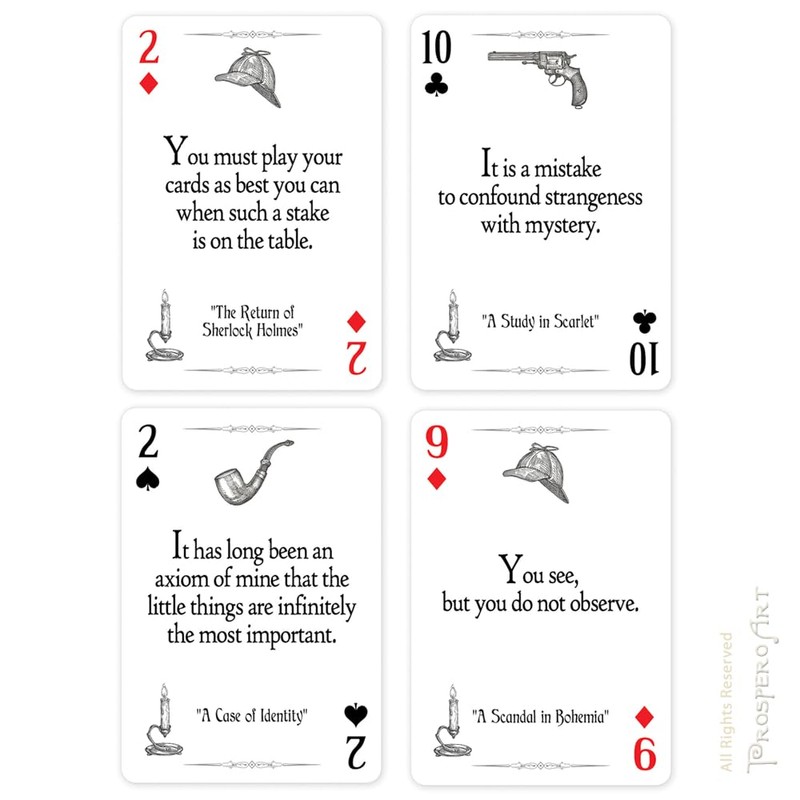 Prospero Art Sherlock Holmes Playing Cards