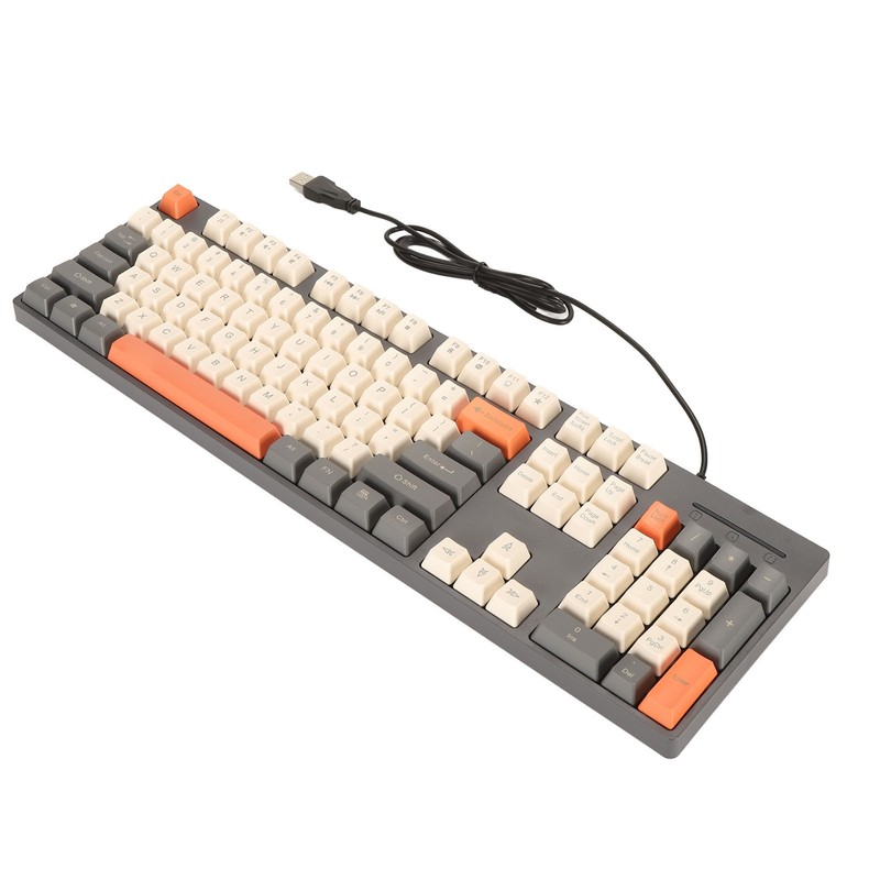 104 Keys Wired Keyboard 3 Colors Cute Gaming Keyboard USB