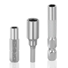 1/4 to 4mm Bit Adapter, Hex Screw Driver Bit Adapter 3PCS 4mm Bits Set Converter Adapters Slotted for Precision Bits Set Screwdriver Converter