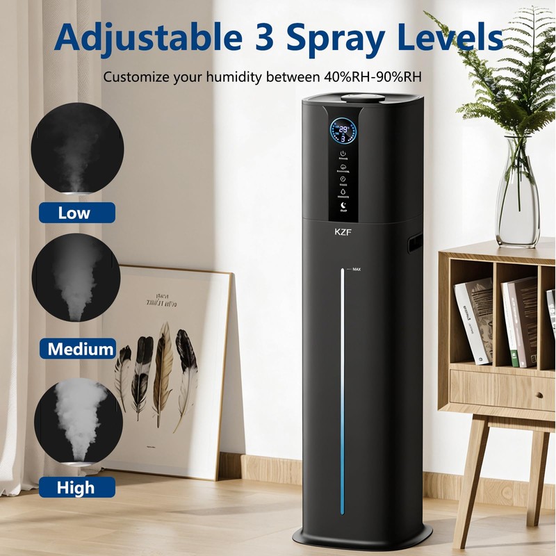 KZF 9L Smart Humidifiers for Bedroom Large Room, 2.3Gal Cool