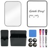 SPNKMJUJ 12 PCS Locker Accessories, Back to School Locker Decorations, Magnetic Locker Organizer, Include Locker Mirror, Locker White Board, Pen Holders, Eraser and Magnets (Black)