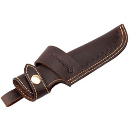 Gentlestache Horizontal Knife Sheath for 5 inch blade, Compact Draw, Dark Brown
