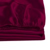 ROOEE Satin Silk Fitted Sheet with Pillowcase Set Breathable Soft