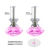 JTWEB 16PCS 30mm Pink Crystal Glass Door Knobs Cupboard Cabinet