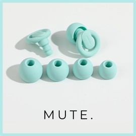 MUTE.Produkten - Ear Plugs - Noise Reduction & Cancelling - SNR 33dB - Suitable for Sleep, Work, Travel, Flying, Music Concerts & More (Light Blue, One Size)