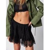 Women Lace Tiered Mini Skirt Summer Elastic Pleated Lace Trim