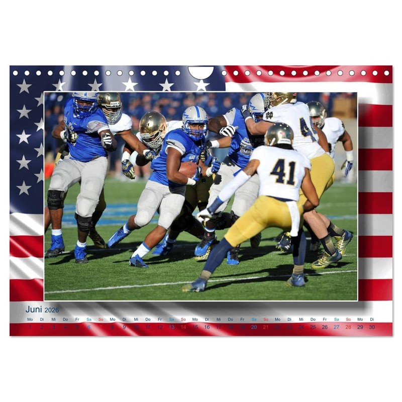 American Football - Kickoff (Wandkalender 2026 DIN A4 quer), CALVENDO