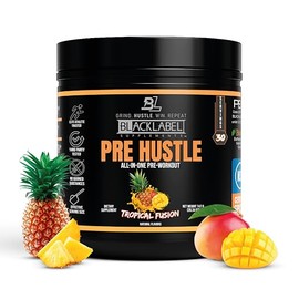 BLACKLABEL Supplements Polvo pre-entrenamiento PRE Hustle V3  Certificado por la NSF para el deporte  Apoyo a la energía, fuerza y resistencia  Sabor 