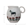 Dog & Flowers Stoneware Creamer
