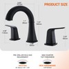 BRAVEBAR Pull Down Bathroom Faucet Black- Matte Black Sink Faucet