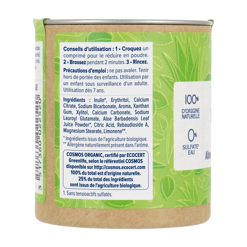 Natessance - Chew Toothpaste - Solids - Organic Aloe Vera