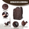 Mochila de Cuero Elegante para Hombre: Impermeable, para Laptop y