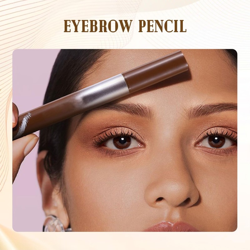 Eyebrow Pen with Precise Fork Tip, Waterproof, Sweat-Resistant, Natural Hair-Like