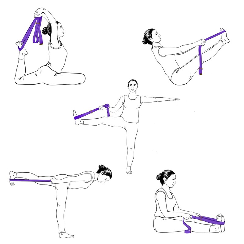 Yogan Yoga Belt | Organic Cotton | Solid SS-D Rings