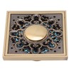 Floor Drain Metal Squared Retro Style Water Drainage Shower Drain