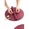 Floroom 15 Inch Round Braided Placemats Set of 4, Washable