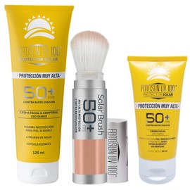 FOTOSUN UV 100 - Protector Solar Facial Bloqueador 50+ FPS Protección Contra el Sol Uso Diario Piel Sensible Sunscreen (KIT FOTOSUN UV) -...