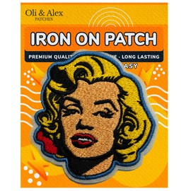 Iron On Patches - Extra Strong Glue Pop Art Retro Patch Embroidered Applique - Trendy DIY Jacket