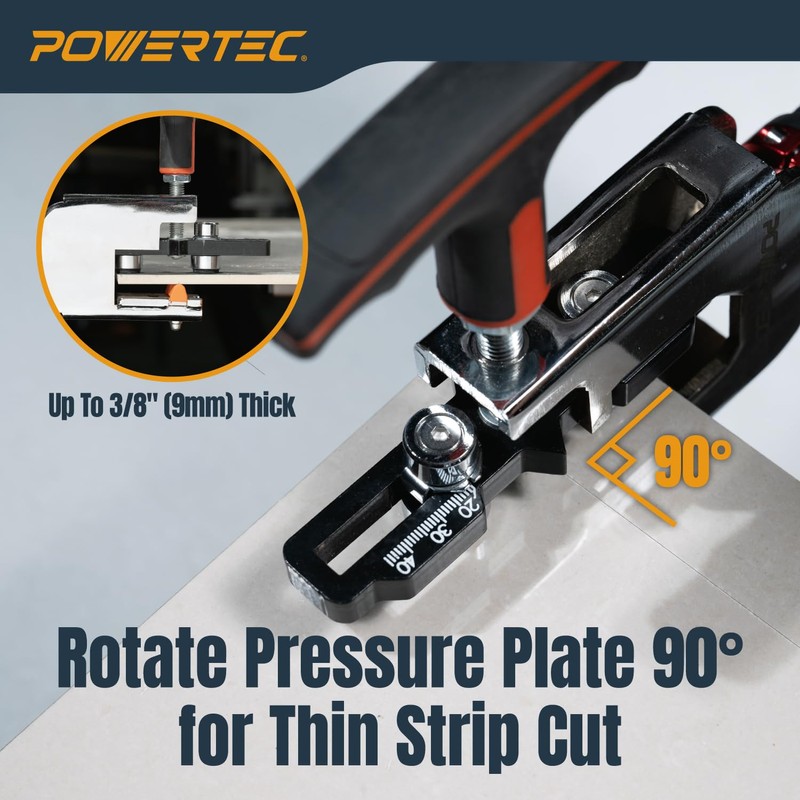 POWERTEC PRO Premium Large Format Tile Breaker - 1-1/2" Throat,