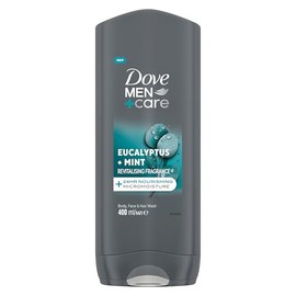 Dove Men+Care Jabón Líquido Corporal Eucalipto para hombre, mantiene tu piel hidratada con protección contra la irritación, la resequedad y el mal olor 400 ml