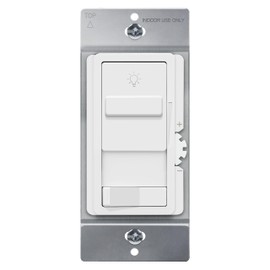 TOPGREENER Kalide Dimmer Light Switch, Pair with 12V Power Supply, 3-Way or Single-Pole, 12/24 V LED Dimmer Switch, TGSDS-1224-W, White