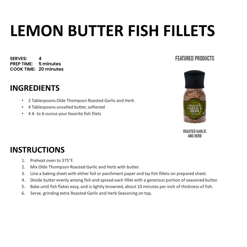 Olde Thompson Roasted Garlic & Herb Grinder, Salt and Spice