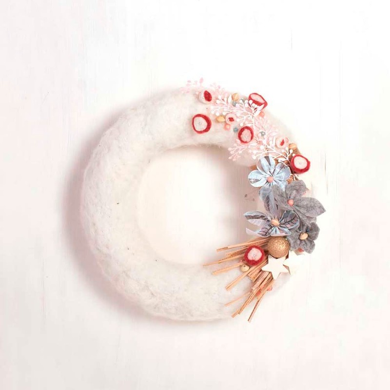 INNSPIRO Corona piatta in porex diametro 25 cm. Forme geometriche,