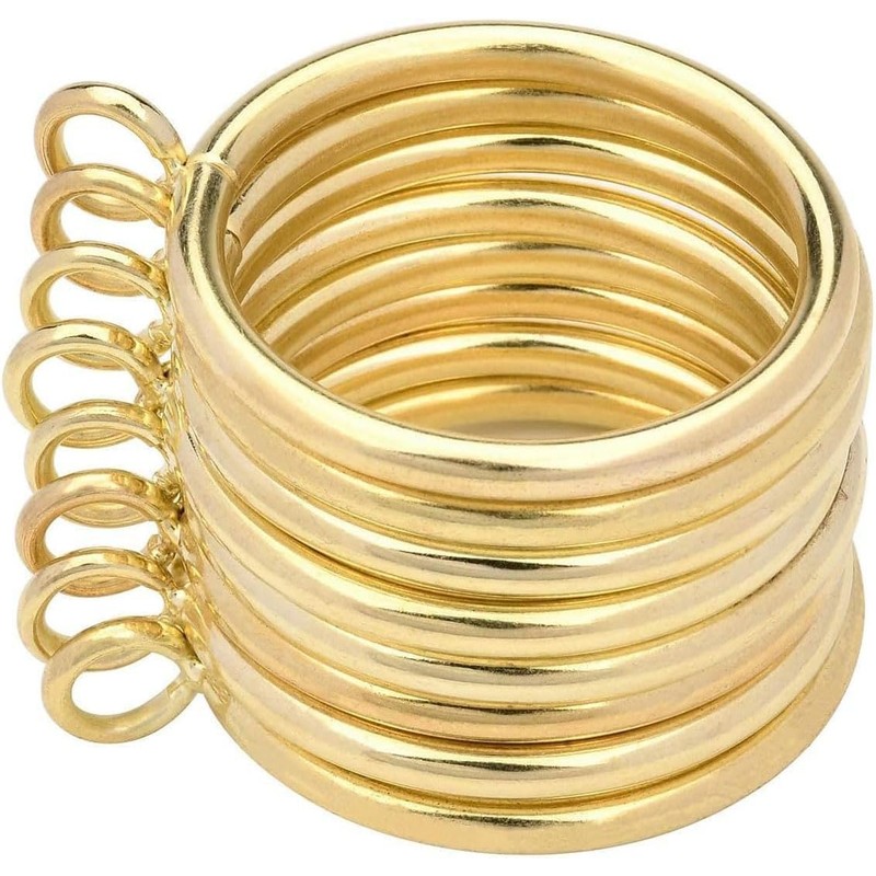 1.5-Inch Inner Diameter Metal Curtain Rings with Eyelets,Fits Up to