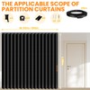 100% Blackout Accordion Room Divider Curtains - with Flexible Ceiling