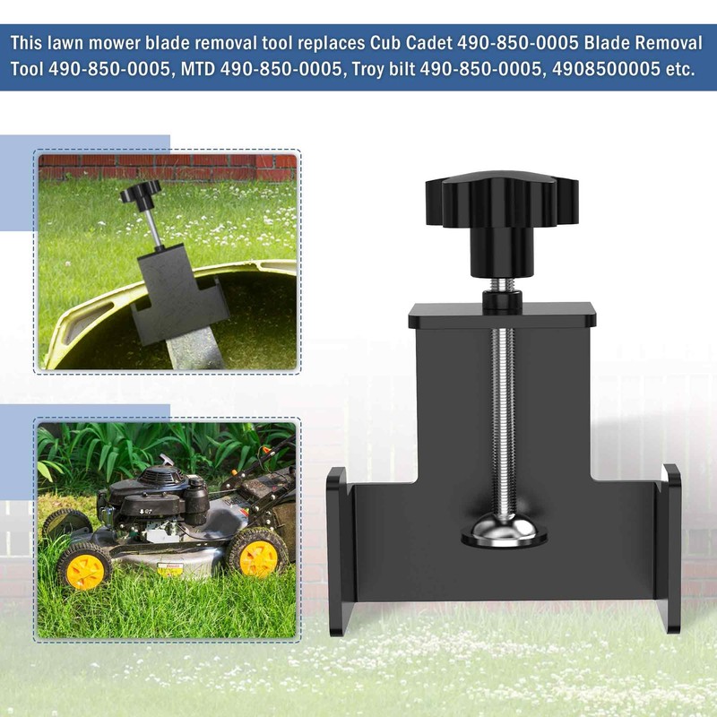 SporGain Universal Lawn Mower Blade Removal Tool with Easy-Turn Button,