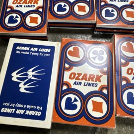 Ozark Airlines 10 New Vintage Sealed Decks OZARK AIR LINES Playing Cards