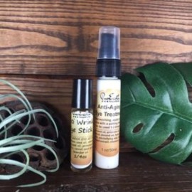 Handmade Under Eye Serum and Lotion Duo w/Hyaluronic Acid & Vitamin C - Anti Aging