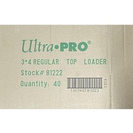 Ultra Pro Regular Series 3 x 4 pulgadas Toploaders Estuche de 1000 (40 paquetes sellados de 25 unidades)