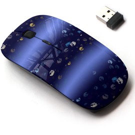 2.4G Wireless Mouse with Cute Pattern Design for All Laptops and Desktops with Nano Receiver - Magic Bokeh