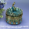Bits and Pieces Peacock Jewelry Box for Women Small Keepsake