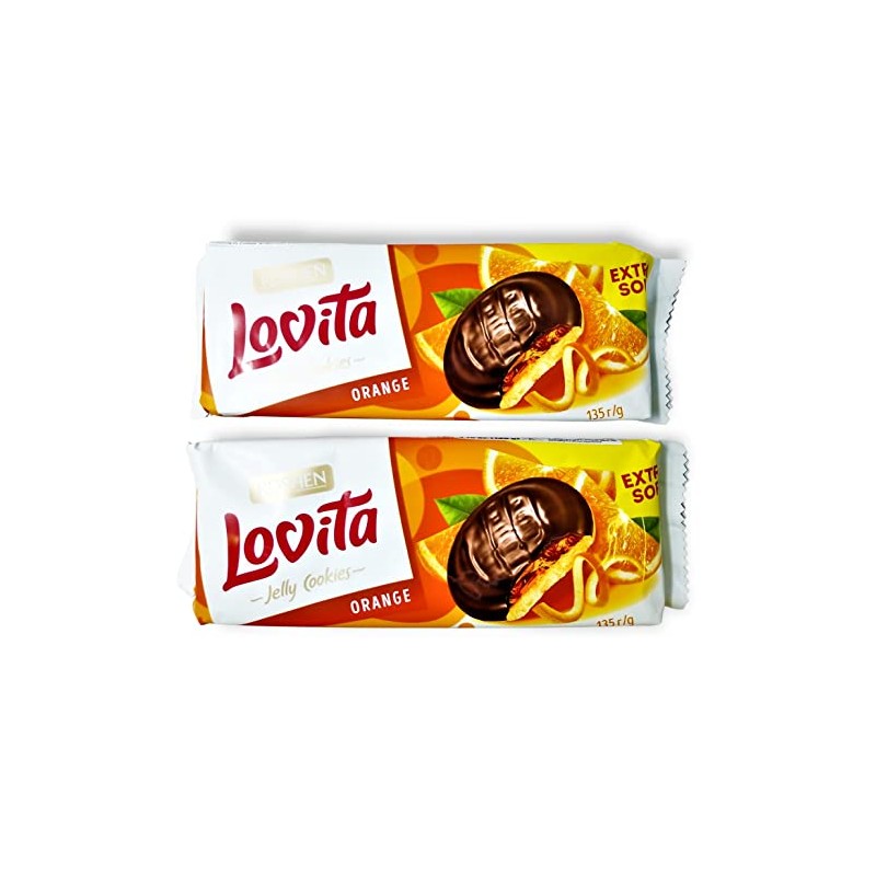 Roshen “Lovita” Jelly Cookies, Biscuits with Orange Flavored Jelly Filling