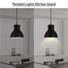 BoostArea Black Pendant Lights Kitchen Island, 10.6" Large Metal Shade