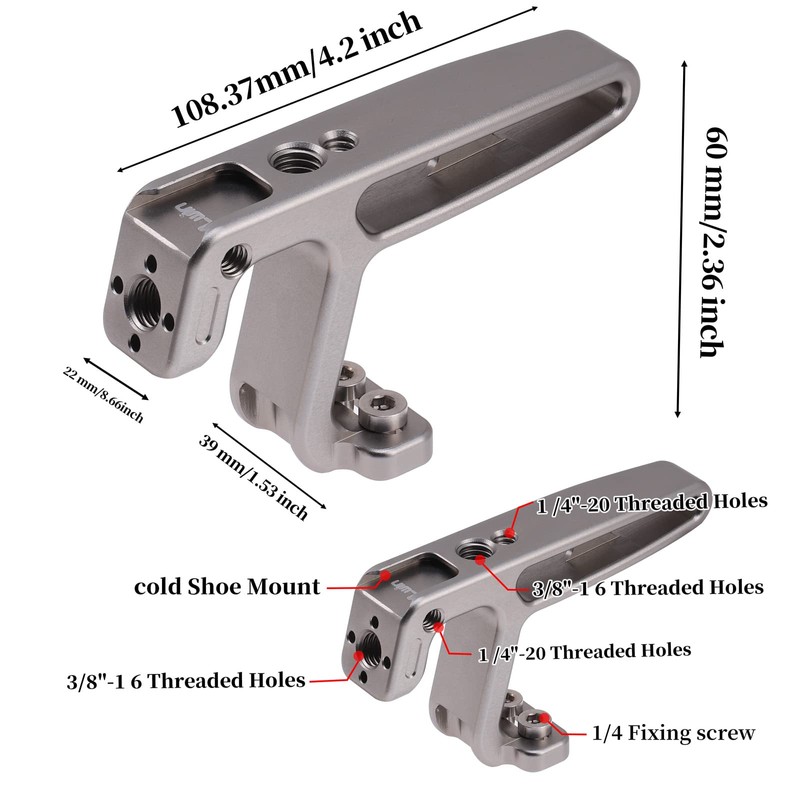 FOTGA Mini top handle with 1/4 inch - 20 screws,