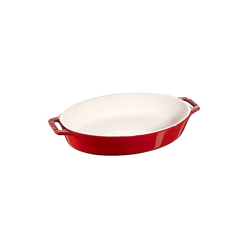 Oval Dish Color: Cherry, Size: 13.9"