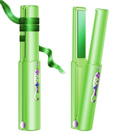 ISIX Cordless Hair Straightener and Curler 2 in 1, Wireless Travel Flat Iron for Touching Up Short Thin Fine Hair On The Go, Mini Portable Straightener with 5000mAh Battery, Heats Up in Seconds