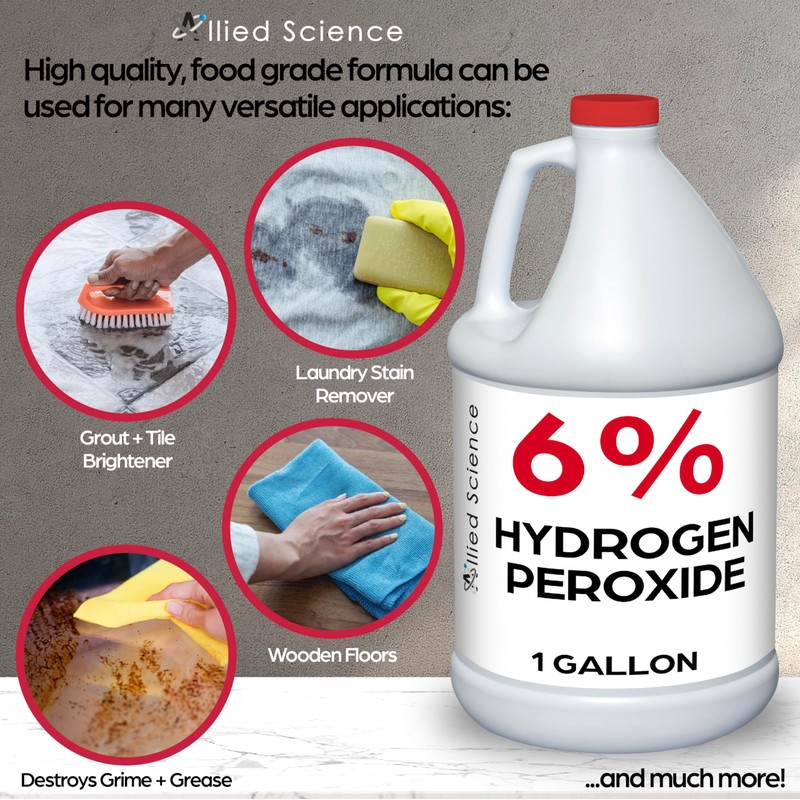 Allied Science 6% Hydrogen Peroxide, Food Grade H202 and Water,