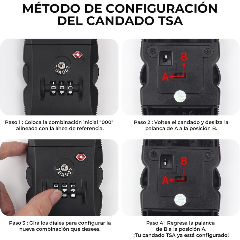 Mythya Correas de Equipaje, Correas de Equipaje TSA Aprobado Maleta