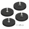4 Pcs 1.7" Dia Rubber Coated Magnets, 19LBS Anti-Scratch Flag