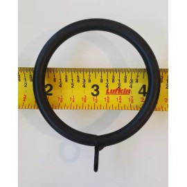 Unbranded PACK OF 5 - 2.25" BLACK IRON drapery curtain drape ring with eyelet  - 2-1/4"