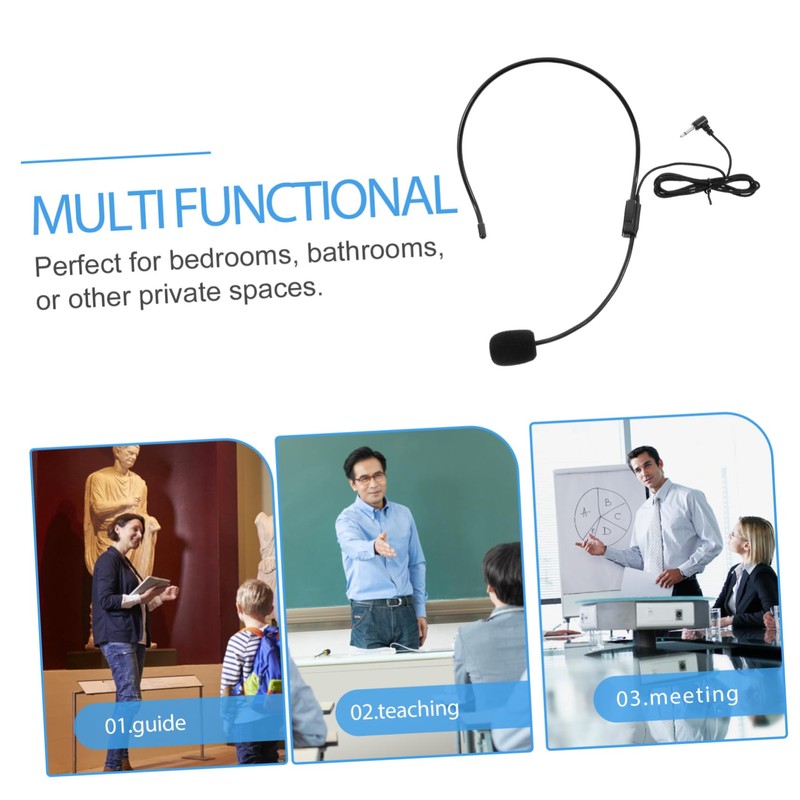 BESPORTBLE Wired Headset Microphone for Teachers and Tour Guides Voice